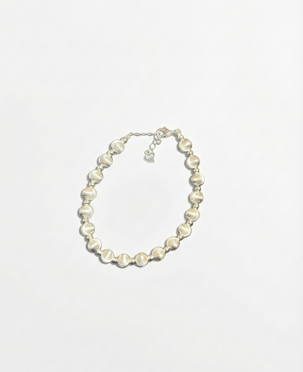 Pearl necklace on a white background